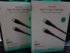 type c to c joyroom 60watt braided cable with light indicator