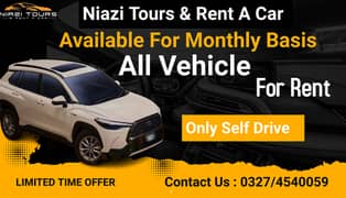 Rent a car monthly bases,Honda,City,Vezel,Sportage,Alto,BRV In Sialkot