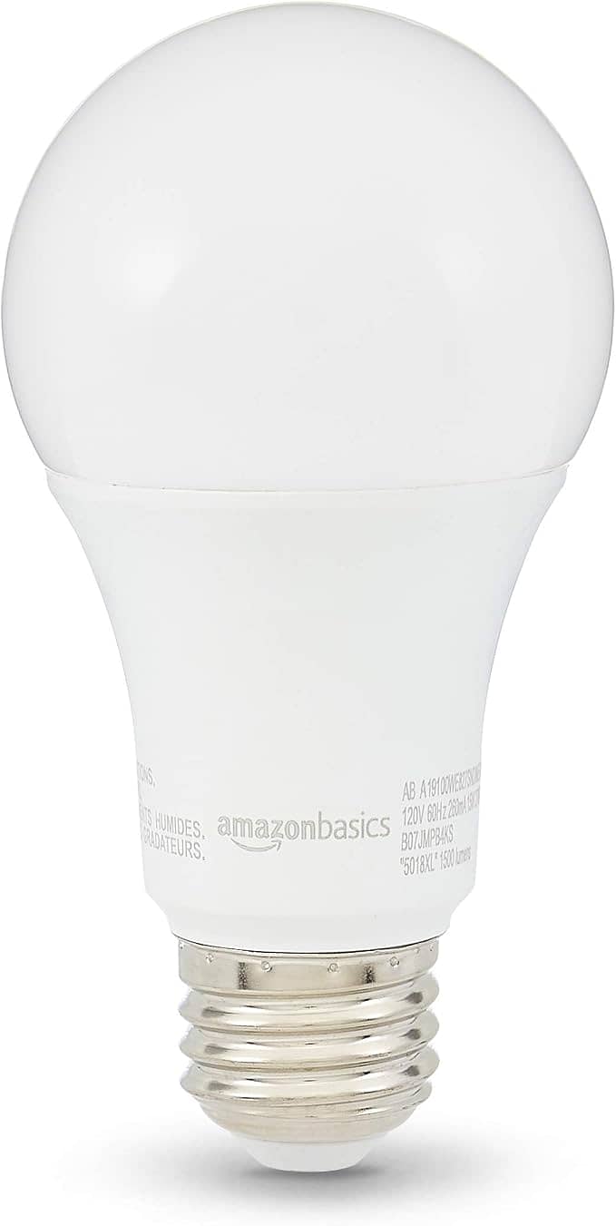 Amazon Basics 100W Equivalent, Soft White, Non-Dimmable, 10,000 Hour 1