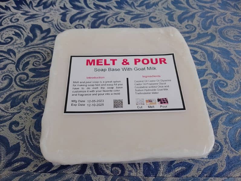 melt and pour glycerine soap base with goat milk 500grm 0