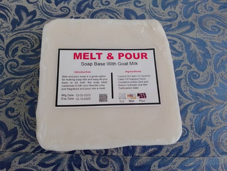 melt and pour glycerine soap base with goat milk 500grm 1