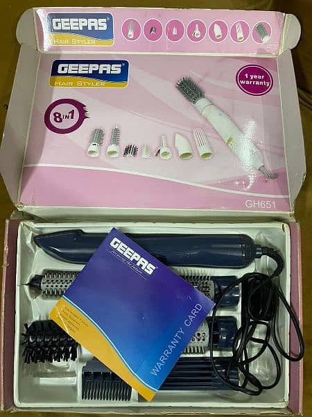 Brand new imported Geepas 8 in 1 hairstyler 1