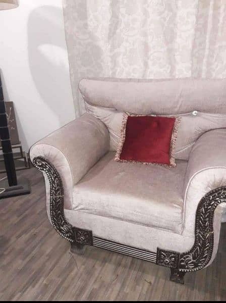 5 seaters velvet sofa 1