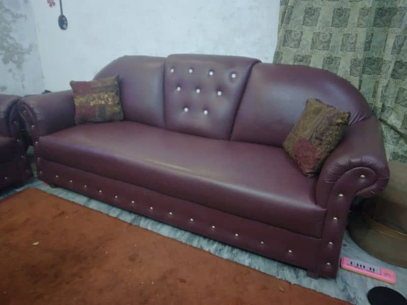 6 seater sofa leather poshish 2