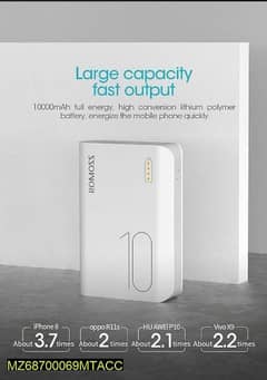 Portable 10000 MAH Power back