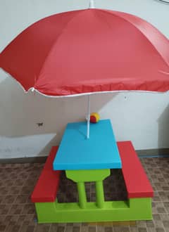 kids indoor outdor picnic table with bench