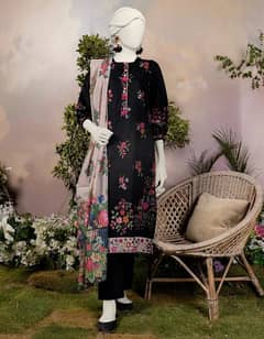 j. lawn shirt with texture dupatta 2pcs