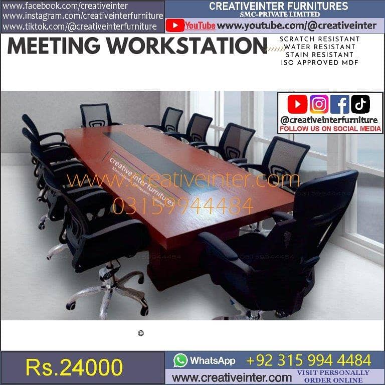 Conference Executive Office Side Table Reception Counter Desk Meeting 8