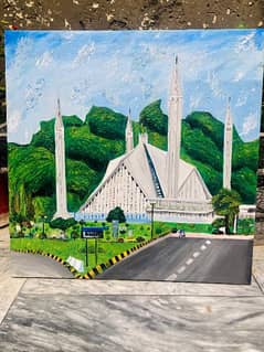 Faisal mosque painting