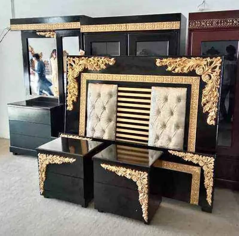 King size bed\double bed\wooden bed\bed room set\bed set\furniture 9