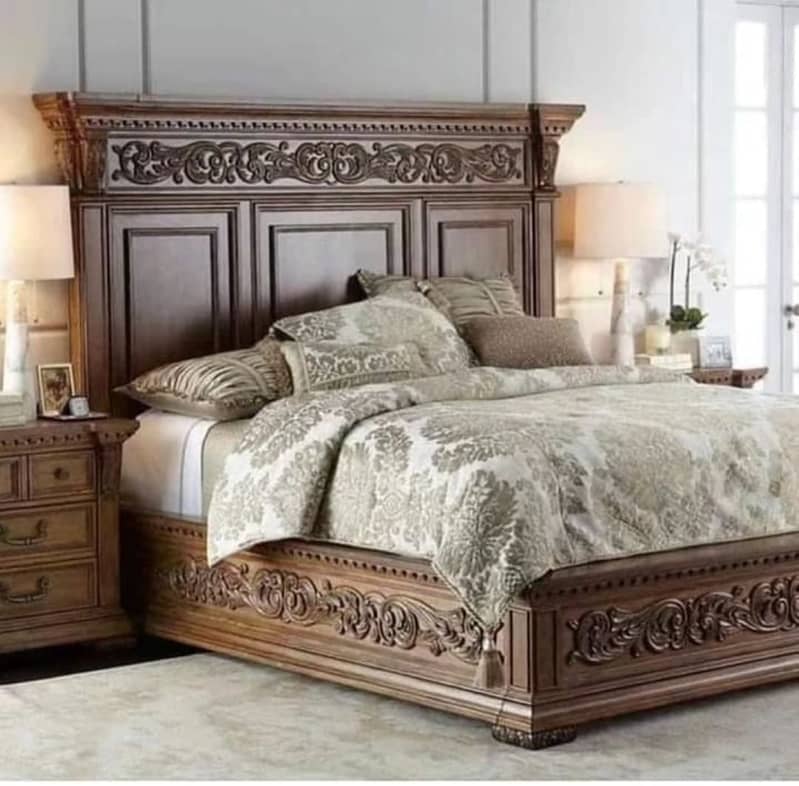 King size bed\double bed\wooden bed\bed room set\bed set\furniture 17