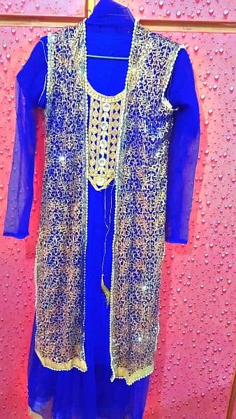 Blue net frock/Red and golden fency suit 4