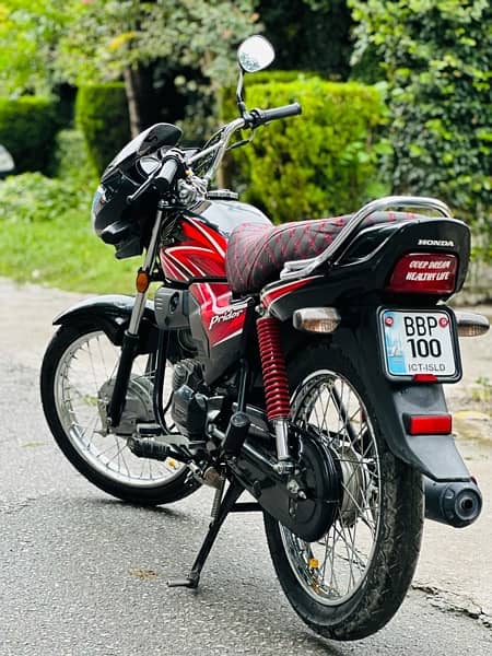 honda pridor 100cc bike with islamabad special number urgent sale 2