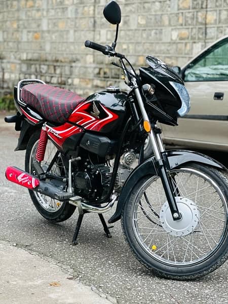 honda pridor 100cc bike with islamabad special number urgent sale 4