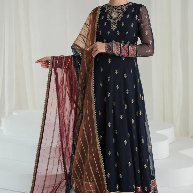 FORMAL EMBROIDERED CHFFON  3 PC 14