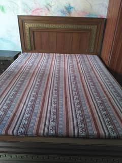 Walnut Wood Bed Set for Sale