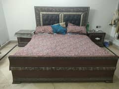 Bed Set Available for Sell with side tables and dressing frame 0