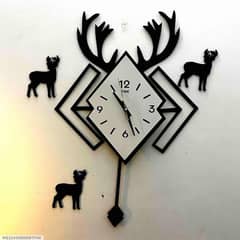 Diamond shape wooden 3D DIY wall clock