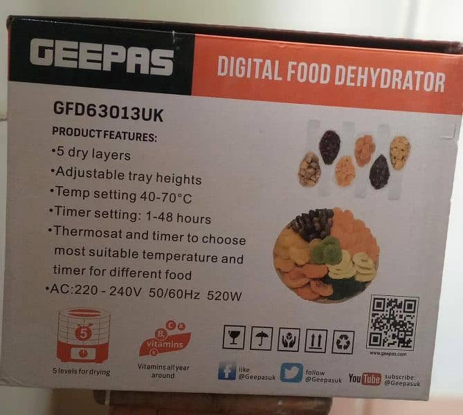 dehydrator geepas 5