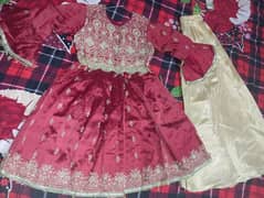 Tow piece Short frock with sharaara