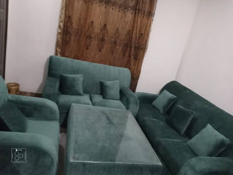 Green sofa set 1