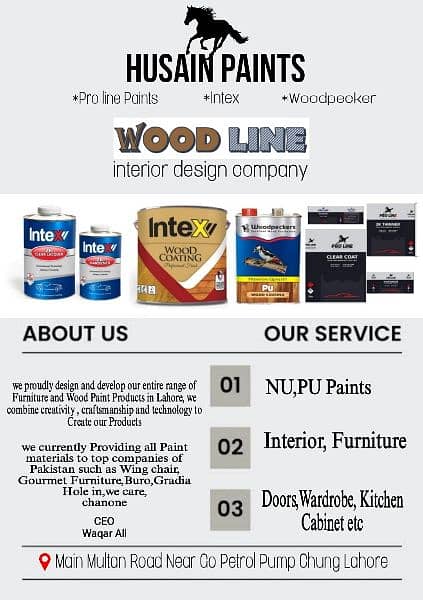 Wood Line interior design company & Husain wood  Paints 0