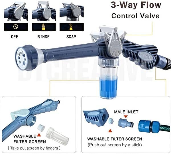 Nozzle Ez Jet Water Cleaning | Car Washer | Car |  Garden Hose Pipe 0