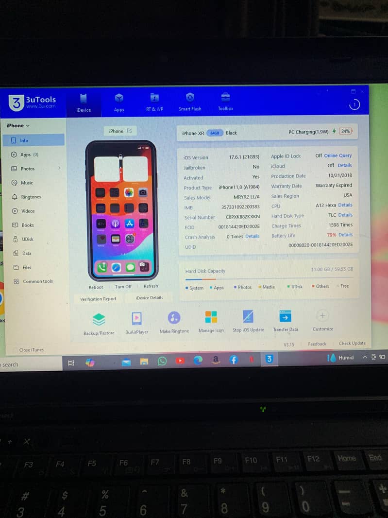 phone xr 64 gb non factory unlock telenor sim working 3