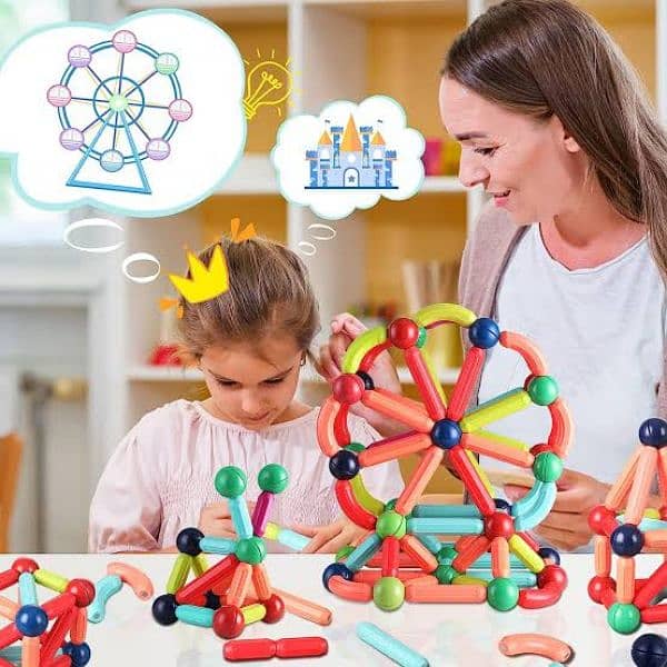 Magnetic Building Sticks toy set 13