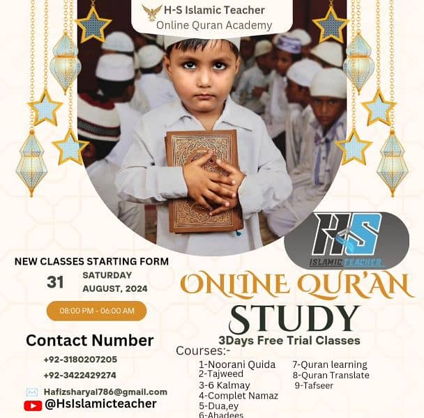 Online & physical Quran teacher home tutor 1