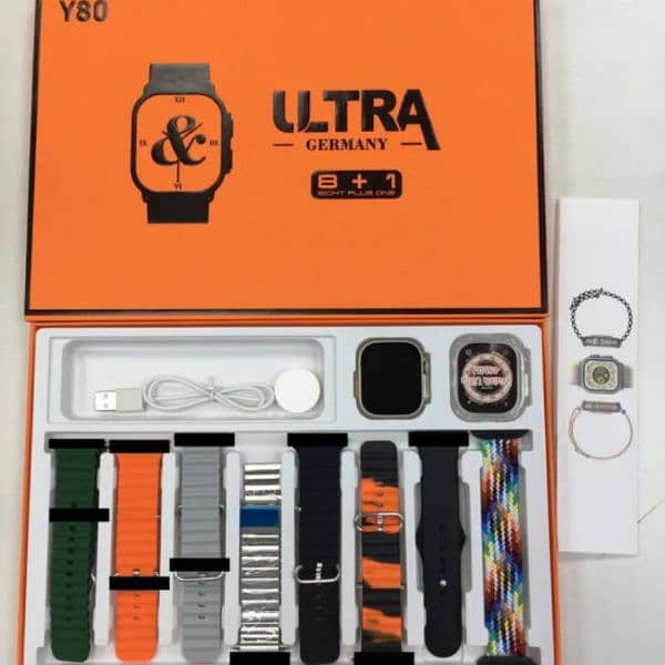 Y80 - Ultra Smart Watch 8 In 1 Strap best quality 18%off 7 days Backup 4