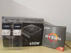 5800x , 16gb ddr4 , 650 watt PSU