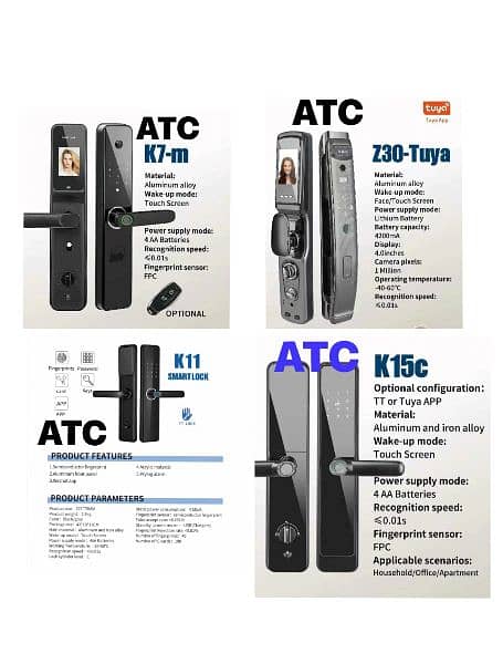 smart fingerprint handle door lock/ zkteco fingerprint attendence 1