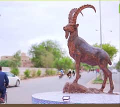 Markhor ibex Animal sculpture