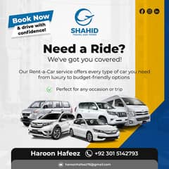 Rent A Car/Prado  /Corolla / Civic / Audi / With driver /for wedding