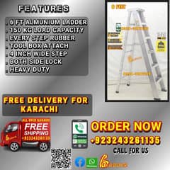 Almunium Folding Ladder Heavy Duty 6 Feet