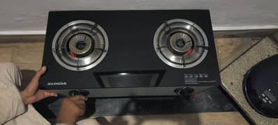 glass gas stove 2 burners