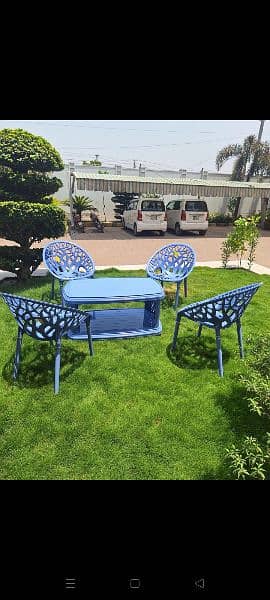 PLASTIC OUTDOOR GARDEN CHAIRS TABLE SET AVAILABLE FOR SALE 5