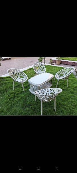 PLASTIC OUTDOOR GARDEN CHAIRS TABLE SET AVAILABLE FOR SALE 7