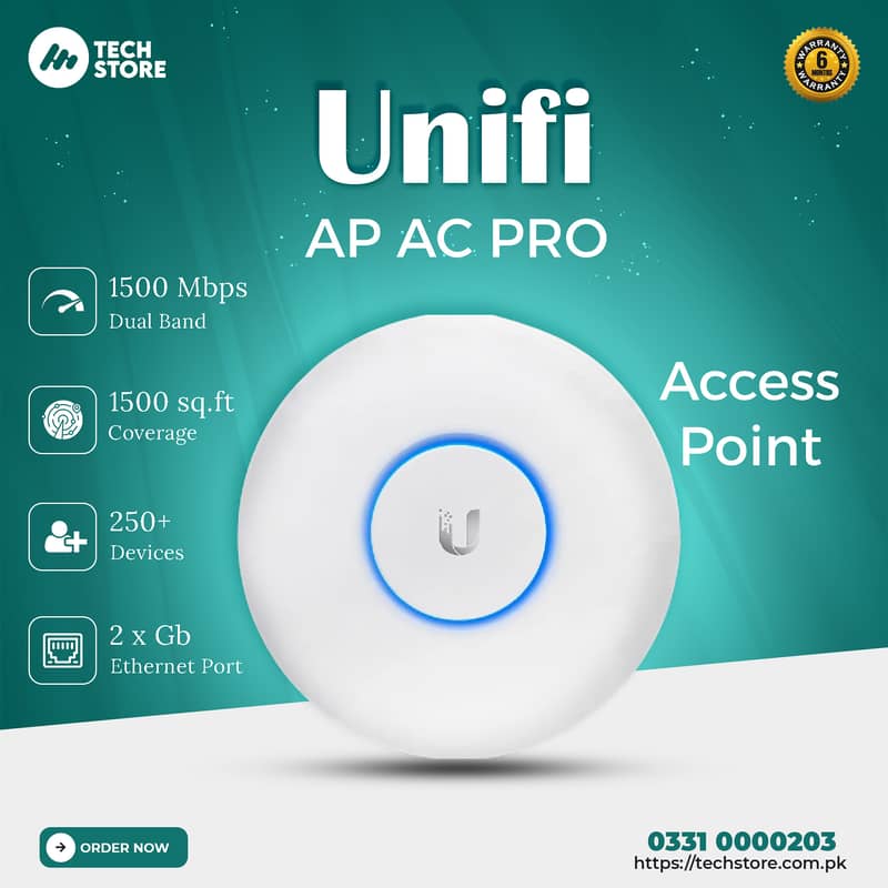 Ubiquiti UniFi AP-AC-PRO | UAP-AC-PRO | Access Point (Branded Used) 0