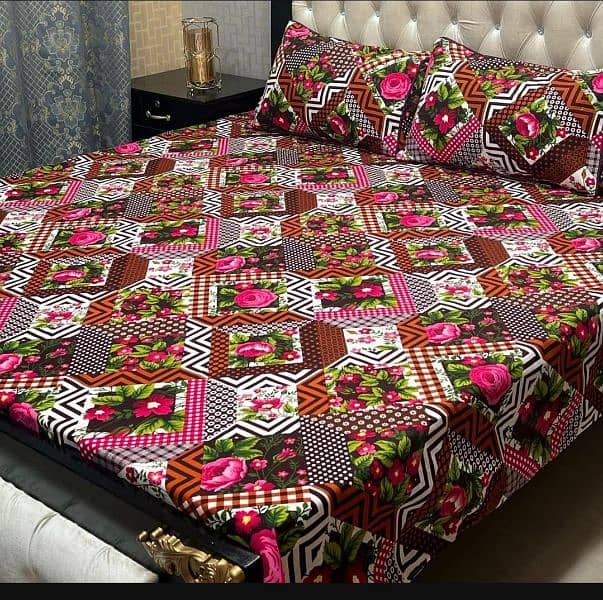 3pc Printed Bedsheets 7