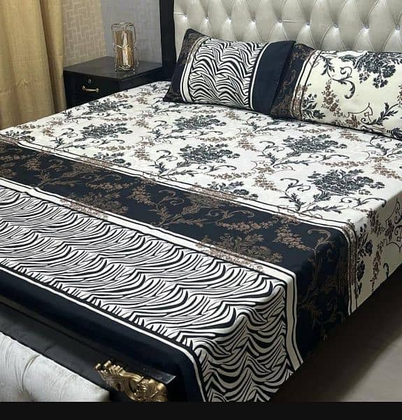 3pc Printed Bedsheets 12