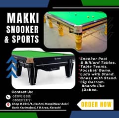 Snooker , Football Game , Foosball , Pati , Ludo , Chess ,Caroom Board