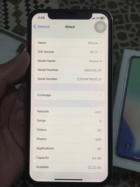 iPhone X - 64Gb ( PTA APPROVED ) 2