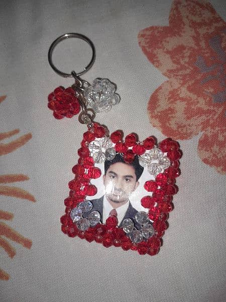 photo frame beaded keychain 2