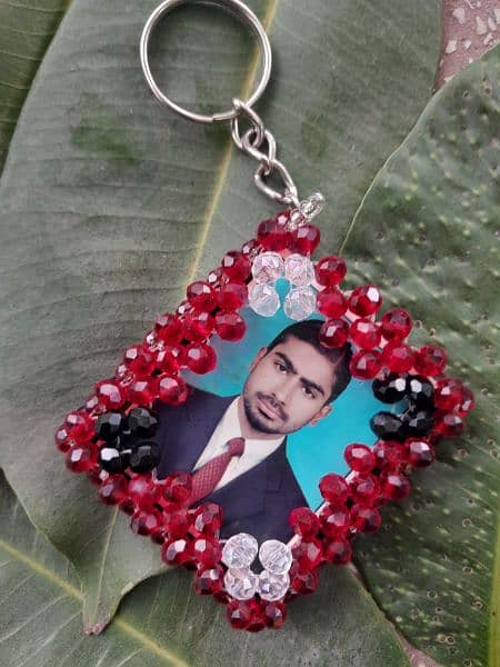 photo frame beaded keychain 3