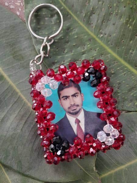 photo frame beaded keychain 4