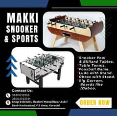 Football Game , Foosball , Pati ,Snooker , Caroom Board, Marbal Dabbo