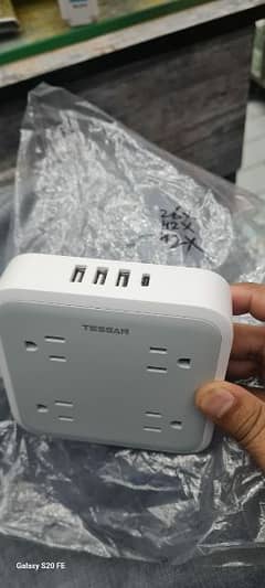 Tessan type C PD+ 3 USB A charger+6 ac output