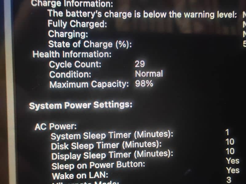 MacBook Air M1 NEVER USE 29 Battery cycle 2